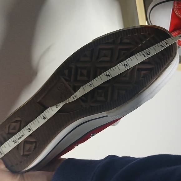 Converse Red Chuck Taylor All Star Low Sneakers Ox Size 10 - Picture 10 of 16